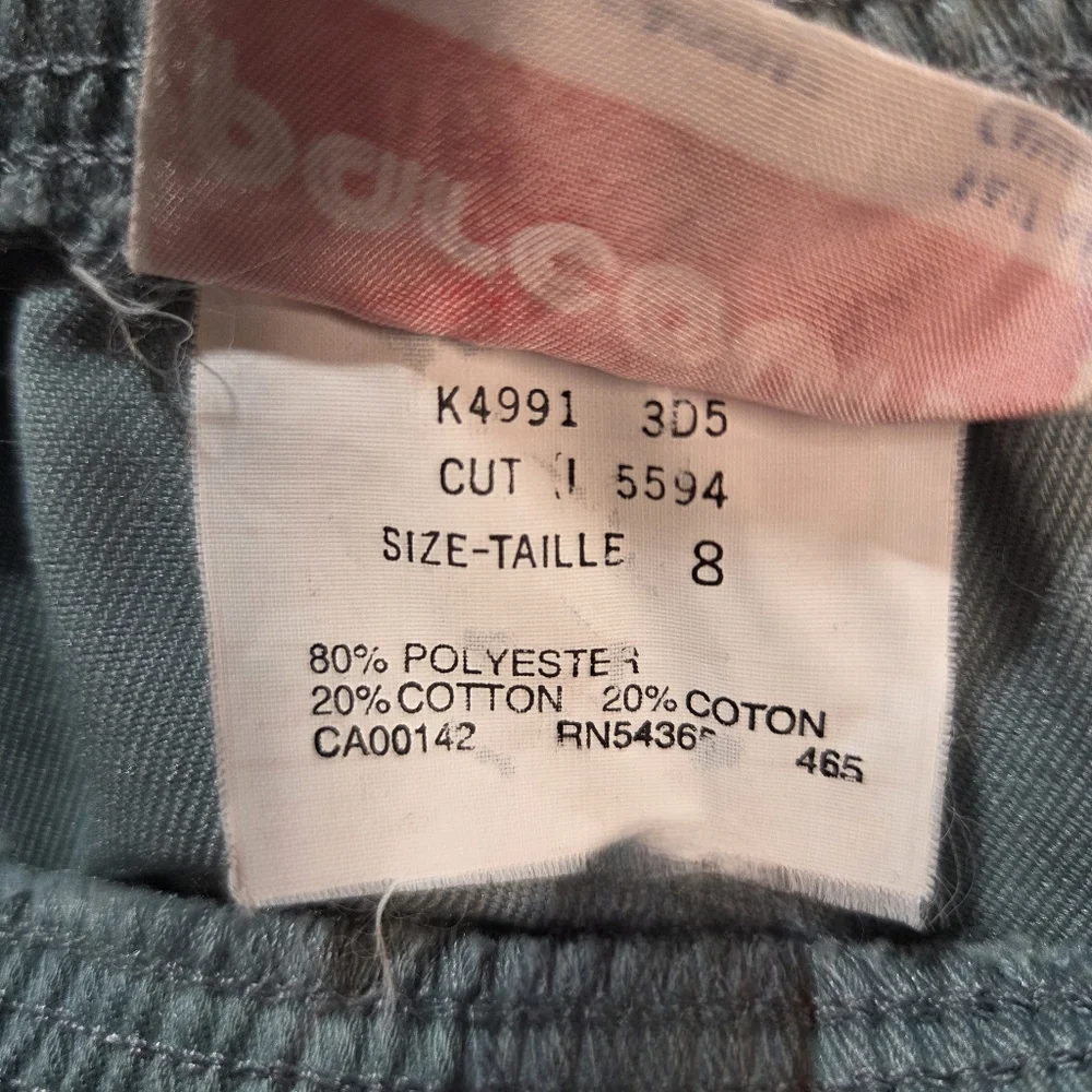 Vintage Muted Blue Skirt With Leather Accent Belt Parcours Made In Canada Small - Picture 3 of 8